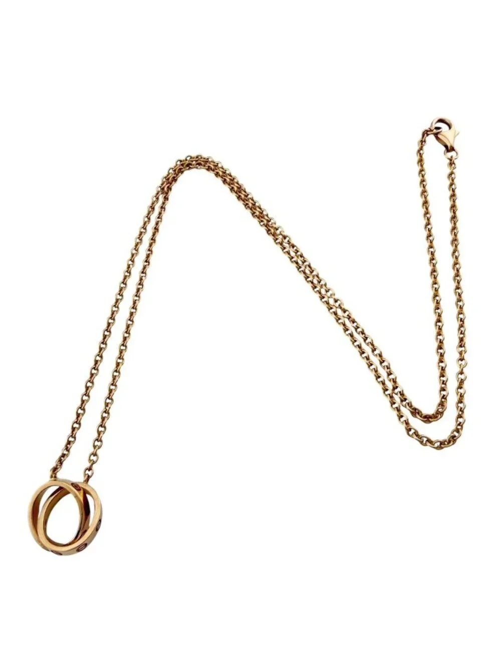 Cartier Baby Love Necklace 18k Pink Gold Vintage